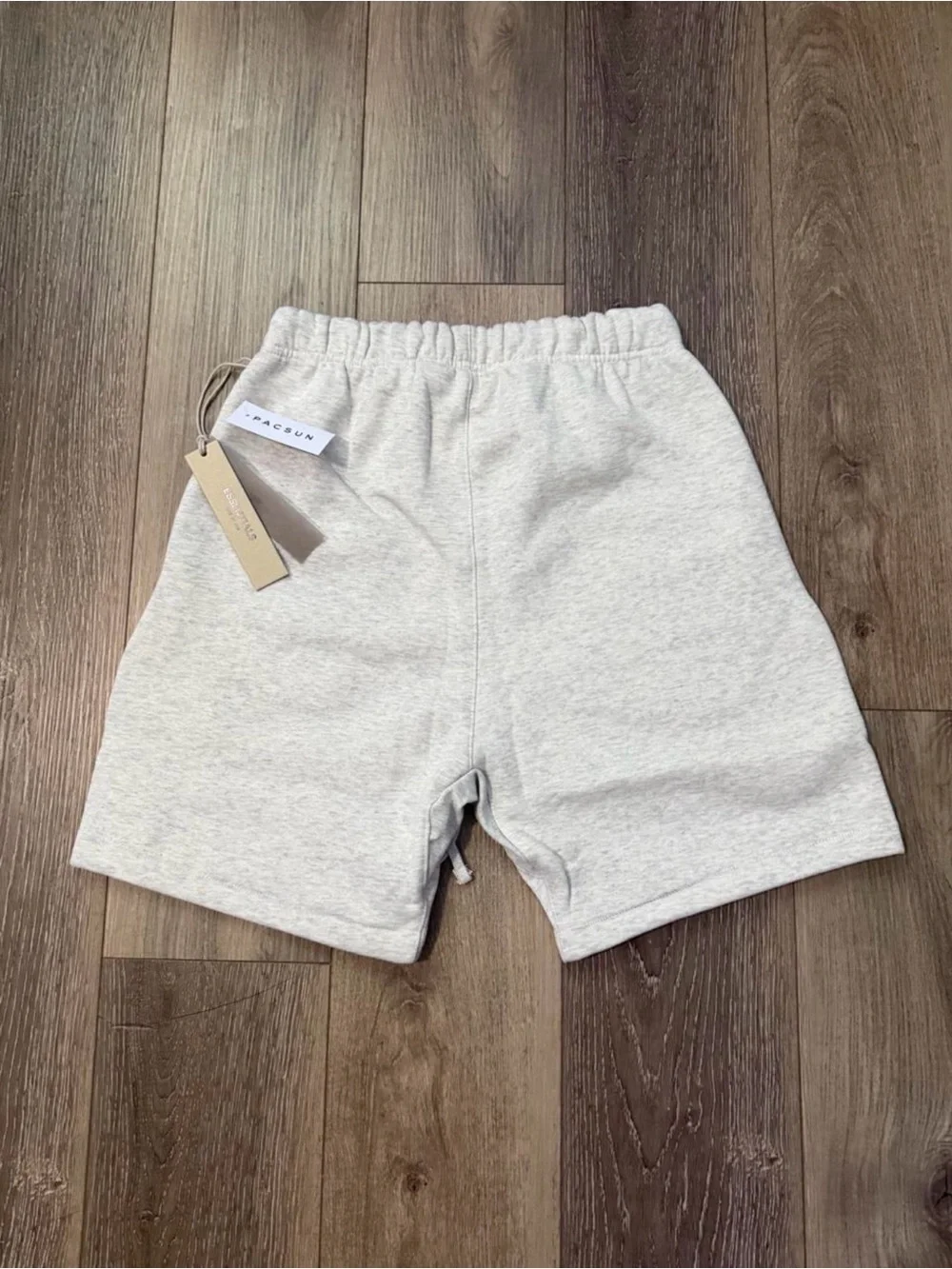 Essentials Men’s Light Heather Gray Athletic Drawstring Shorts